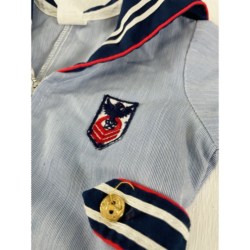Vintage Little Bit Sailor Romper Baby 18 Months USA Coastal‎ Boating Nautical - Picture 4 of 8